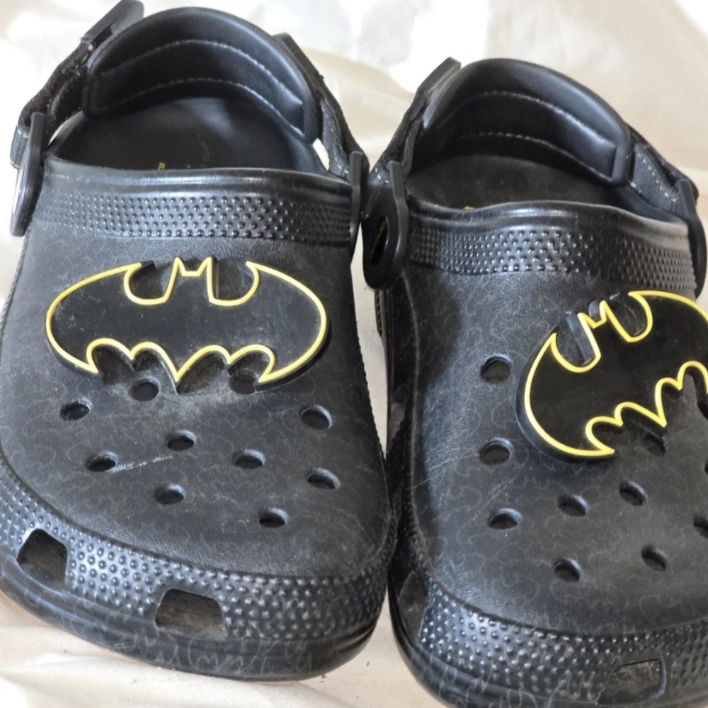 Kids Black Batman Clogs